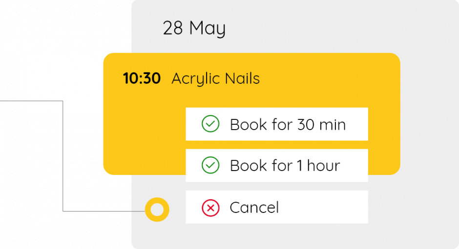 Users book and pay for the service online,